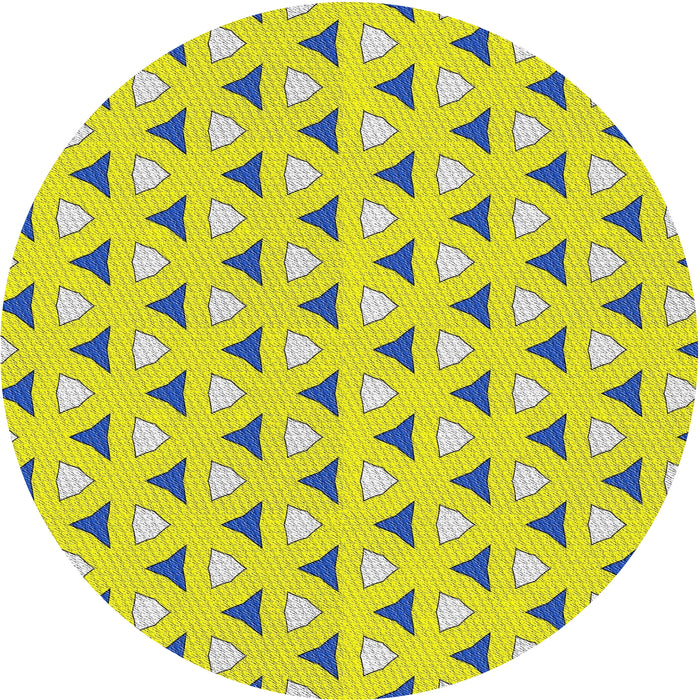 Round Patterned Khaki Green Novelty Rug, pat2489