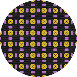 Round Machine Washable Transitional Dark Almond Brown Rug, wshpat2490