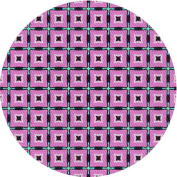 Round Machine Washable Transitional Bright Lilac Purple Rug, wshpat2492