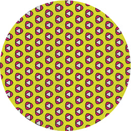 Round Machine Washable Transitional Chestnut Brown Rug, wshpat2494