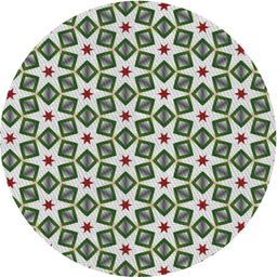 Round Patterned Gray Novelty Rug, pat2495