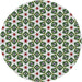 Round Patterned Gray Novelty Rug, pat2495