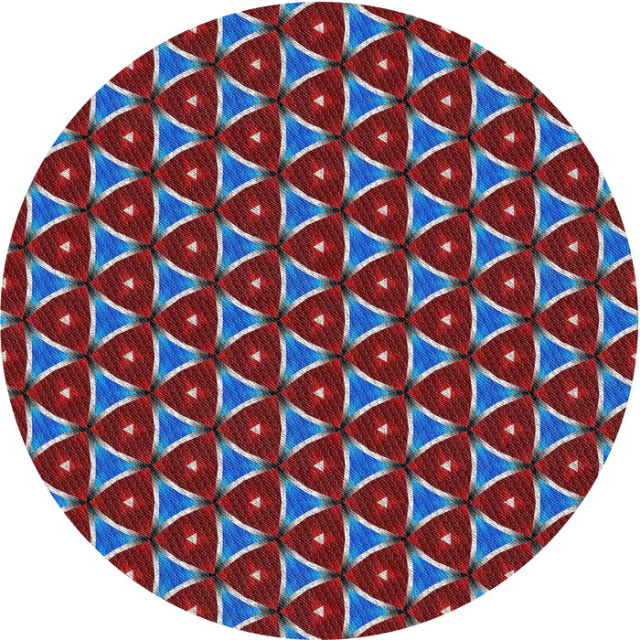 Round Machine Washable Transitional Slate Blue Grey Blue Rug, wshpat2501