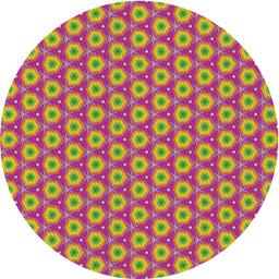 Round Patterned Pink Novelty Rug, pat2502