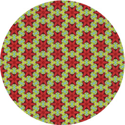 Round Machine Washable Transitional Avocado Green Rug, wshpat2503