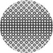 Round Patterned Light Black Novelty Rug, pat2515