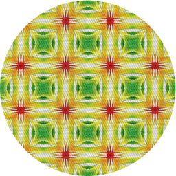 Round Patterned Tea Green Novelty Rug, pat2519