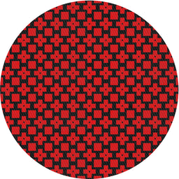 Round Machine Washable Transitional Bakers Brown Rug, wshpat2522