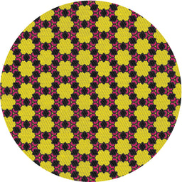 Round Patterned Purple Lily Purple Novelty Rug, pat2529