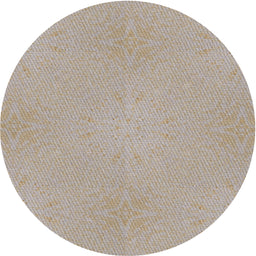 Round Machine Washable Transitional Khaki Green Rug, wshpat2532