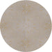 Round Patterned Khaki Green Novelty Rug, pat2532