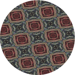 Round Patterned Mid Gray Novelty Rug, pat2535