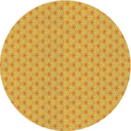 Round Machine Washable Transitional Sedona Brown Rug, wshpat2544