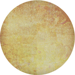 Round Machine Washable Transitional Mustard Yellow Rug, wshpat2546