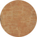 Round Patterned Mahogany Brown Novelty Rug, pat2548