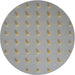 Round Patterned Pale Silver Gray Novelty Rug, pat2568