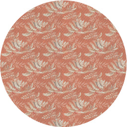 Round Machine Washable Transitional Red Rug, wshpat2573