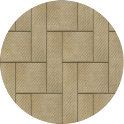 Round Patterned Hazel Green Novelty Rug, pat2578