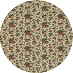 Round Machine Washable Transitional Brown Rug, wshpat2588