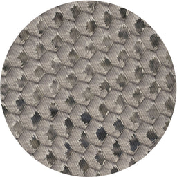 Round Machine Washable Transitional Silver Pink Rug, wshpat2603