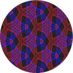 Round Machine Washable Transitional Purple Rug, wshpat2607