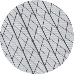 Round Machine Washable Transitional Grey Gray Rug, wshpat2629