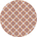 Round Patterned Cherry Red Novelty Rug, pat2635