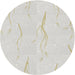 Round Machine Washable Transitional Pearl White Beige Rug, wshpat2654