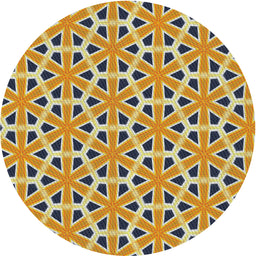 Round Machine Washable Transitional Chestnut Brown Rug, wshpat2657