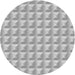 Round Patterned Gray Novelty Rug, pat2659