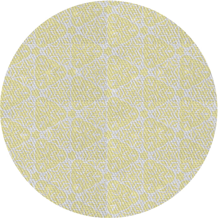 Round Patterned Peach Beige Novelty Rug, pat2668