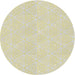 Round Machine Washable Transitional Peach Beige Rug, wshpat2668