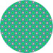 Round Patterned Spring Green Novelty Rug, pat2669