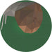 Round Patterned Forest Green Novelty Rug, pat266