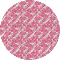 Round Patterned Pink Novelty Rug, pat2689