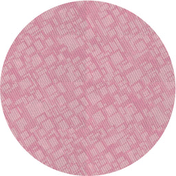 Round Machine Washable Transitional Light Pink Rug, wshpat2694