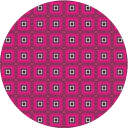 Round Patterned Pink Modern Rug, pat2701