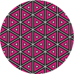 Round Machine Washable Transitional Viola Purple Rug, wshpat2702