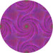 Round Machine Washable Transitional Medium Violet Red Pink Rug, wshpat2704