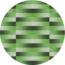 Round Patterned Shamrock Green Novelty Rug, pat2710