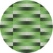 Round Patterned Shamrock Green Novelty Rug, pat2710