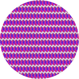 Round Patterned Dark Violet Purple Modern Rug, pat2712