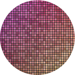 Round Patterned Purple Pink Novelty Rug, pat2715