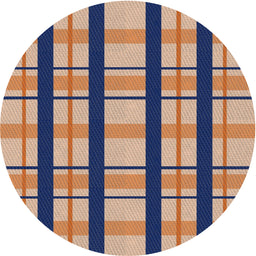 Round Machine Washable Transitional Brown Rug, wshpat2719