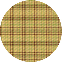 Round Patterned Bright Gold Yellow Novelty Rug, pat2721