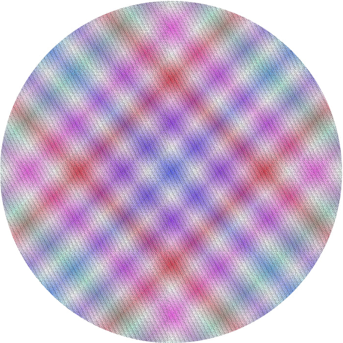 Round Patterned Purple Modern Rug, pat2725