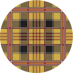 Round Machine Washable Transitional Gen Brown Yellow Rug, wshpat2727