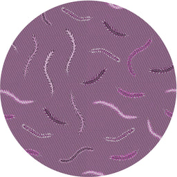 Round Patterned Dark Raspberry Purple Novelty Rug, pat2738