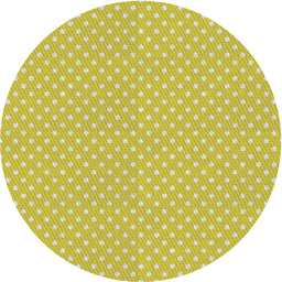 Round Machine Washable Transitional Neon Yellow Rug, wshpat2743