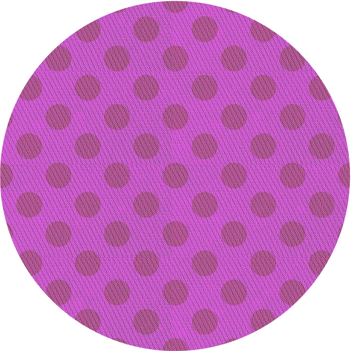 Round Patterned Fuchsia Magenta Purple Novelty Rug, pat2747